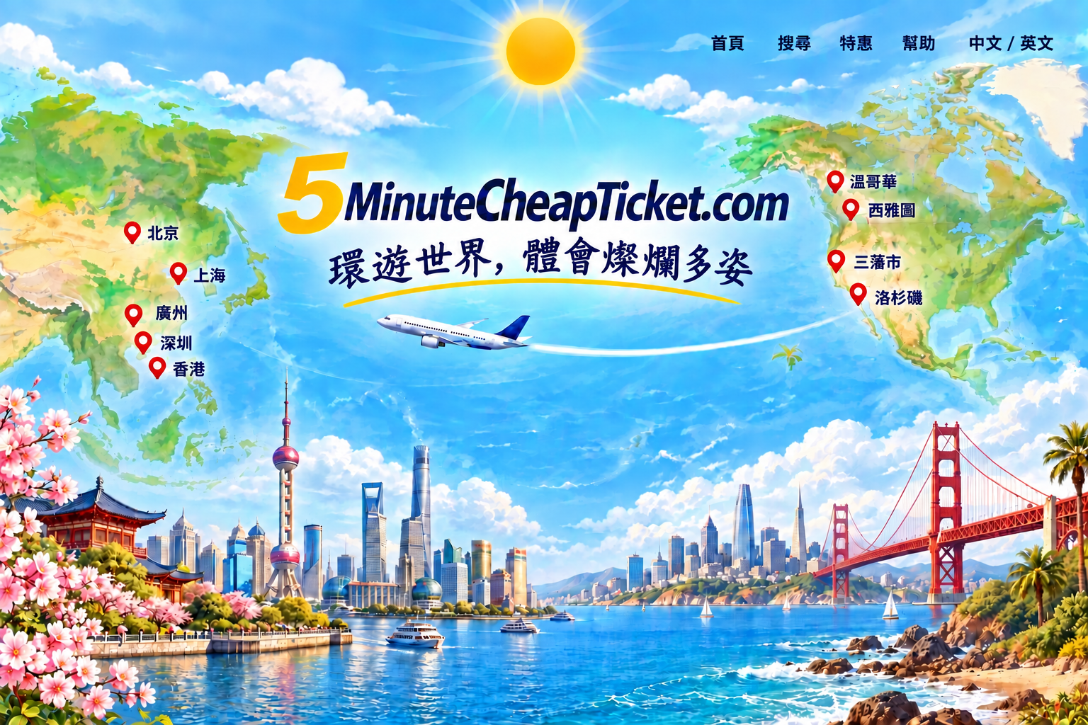 五分鐘平機票 環球旅行
